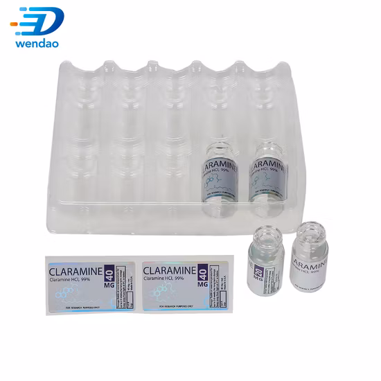 1 ml 2 ml 5 ml PS bianco floccaggio interno imballaggio in plastica medica fiala blister fiale vassoi farmaco