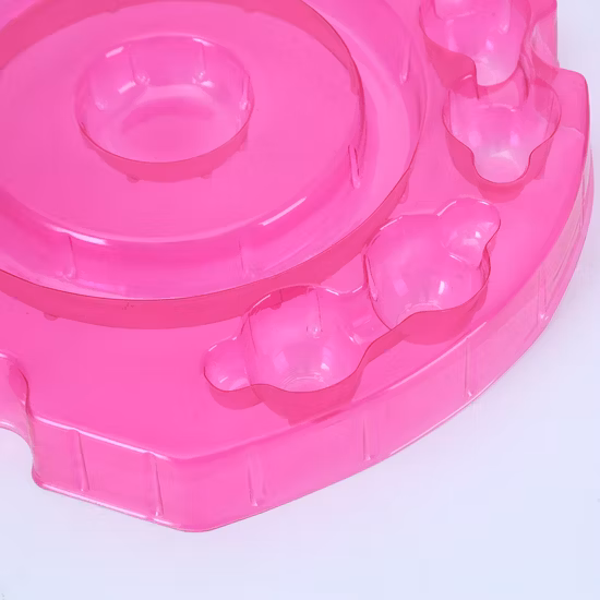 Vassoio per imballaggio in blister regalo giocattolo rosso trasparente Vassoio in plastica PVC